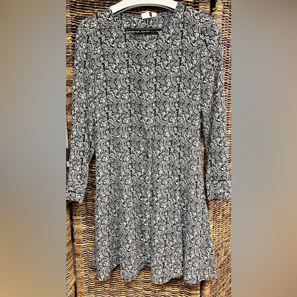 GAP Black and White Patterned Dress- Size: XSmall‎